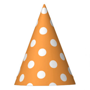 Chapeaux De Fêtes Motif de point orange de polka