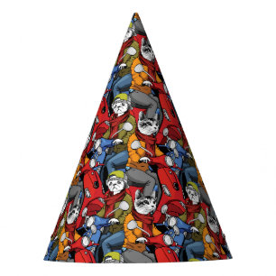 Chapeaux De Fêtes Motif de scooter de chats et de chiens