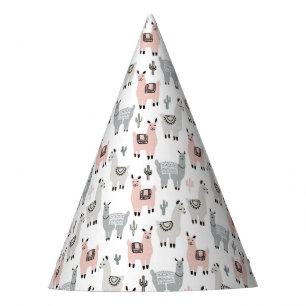 Chapeaux De Fêtes Motif de sourire de lamas