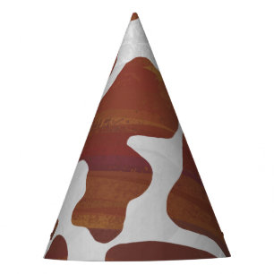 Chapeaux De Fêtes Motif de vache rose et blanche