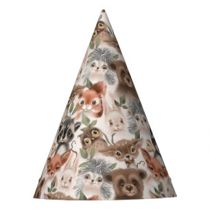 Chapeaux De Fêtes Motif des animaux de bois