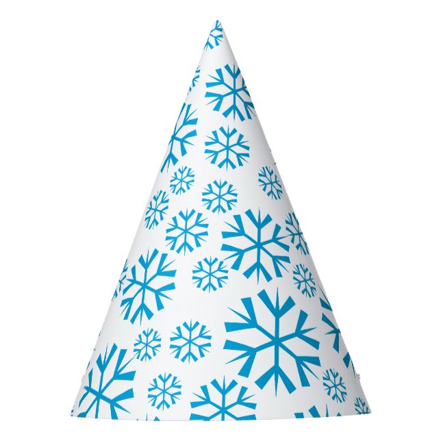 Chapeaux De Fêtes Motif des flocons bleus (Devant)