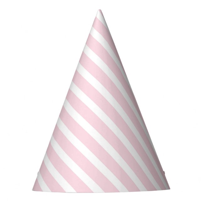 Chapeaux De Fêtes Motif diagonal rose et blanc (Devant)