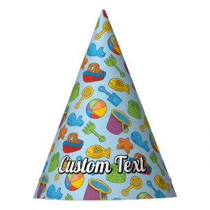 Chapeaux De Fêtes Motif d'icônes de jouets de plage