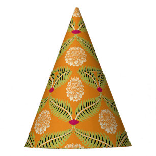Chapeaux De Fêtes Motif d'illustration traditionnel indien.