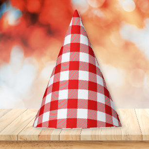 Chapeaux De Fêtes Motif En vichy rouge