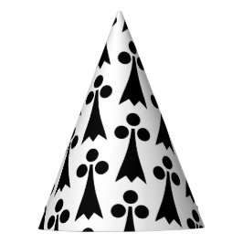 Chapeaux De Fêtes Motif Ermine, Motif médiéval, noir sur blanc