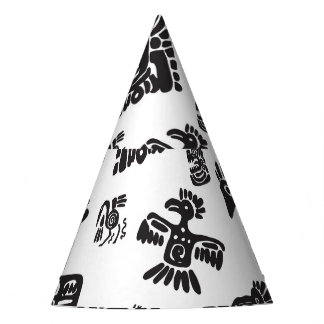 Chapeaux De Fêtes Motif ethnique noir maya