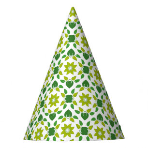 Chapeaux De Fêtes Motif Feuille, Motif De Feuilles, Feuilles Verts