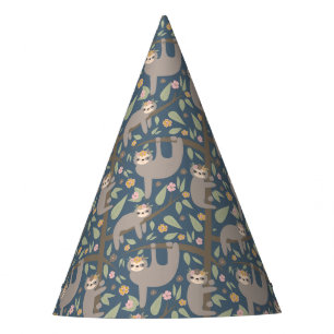 Chapeaux De Fêtes Motif floral mignon de paresse