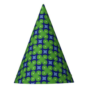 Chapeaux De Fêtes Motif géométrique à quatre feuilles Abstrait