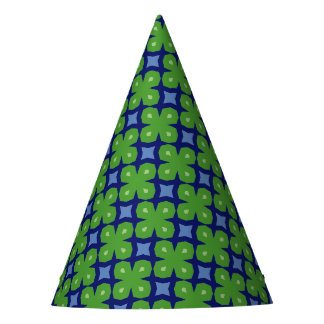 Chapeaux De Fêtes Motif géométrique à quatre feuilles Abstrait