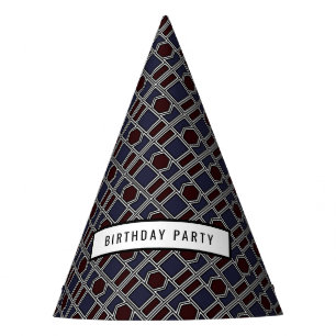 Chapeaux De Fêtes Motif géométrique tendance, fête d'anniversaire mo