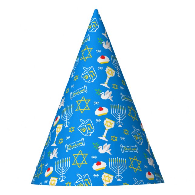 Chapeaux De Fêtes Motif Hanoukka (Devant)
