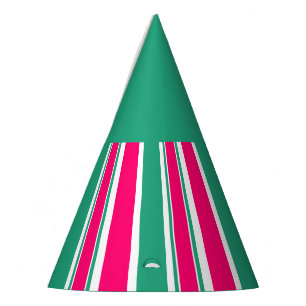 Chapeaux De Fêtes Motif horizontal rayé rouge-vert