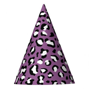 Chapeaux De Fêtes Motif léopard, Spots léopards, Leopard pourpre