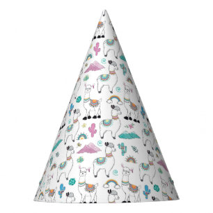 Chapeaux De Fêtes Motif mignon de lama de bande dessinée