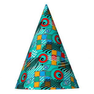 Chapeaux De Fêtes Motif multicolore créatif abstrait moderne