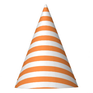 Chapeaux De Fêtes Motif orange et blanc de rayure
