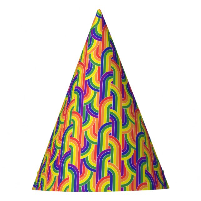 Chapeaux De Fêtes Motif Rainbow moderne (Devant)