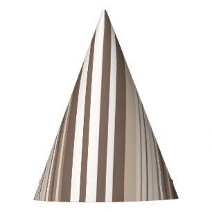 Chapeaux De Fêtes Motif rayures ton neutre terrien Design