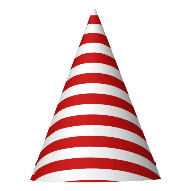 Chapeaux De Fêtes Motif rouge et blanc de rayure (Devant)