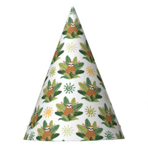 Chapeaux De Fêtes Motif tropical de paresse