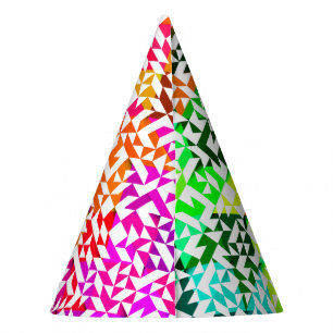 Chapeaux De Fêtes Motifs géométriques de couleur blanche