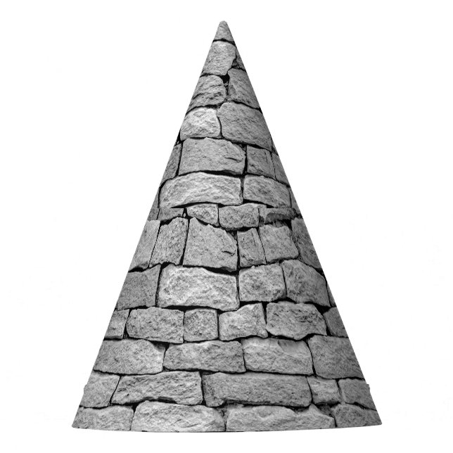 Chapeaux De Fêtes Mur en pierre grise, arrière - plan abstrait. (Devant)