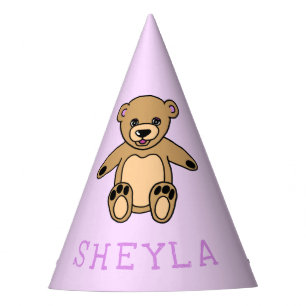 Chapeaux De Fêtes Naissance de mignonne Teddy Bear Rose Girly