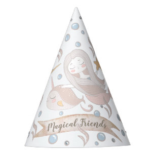 Chapeaux De Fêtes Narwhal,Sirène,Unicorne,Pastel Dragon Personnalis