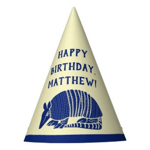 Chapeaux De Fêtes Navy Blue Armadillo fête d'anniversaire personnal