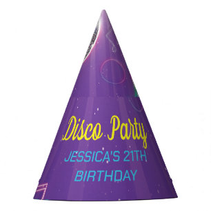Chapeaux De Fêtes Neon Glow Disco Dance Anniversaire