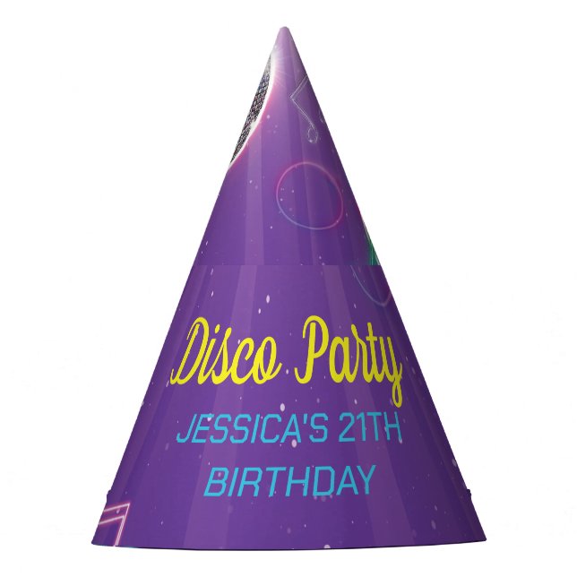 Chapeaux De Fêtes Neon Glow Disco Dance Anniversaire (Devant)