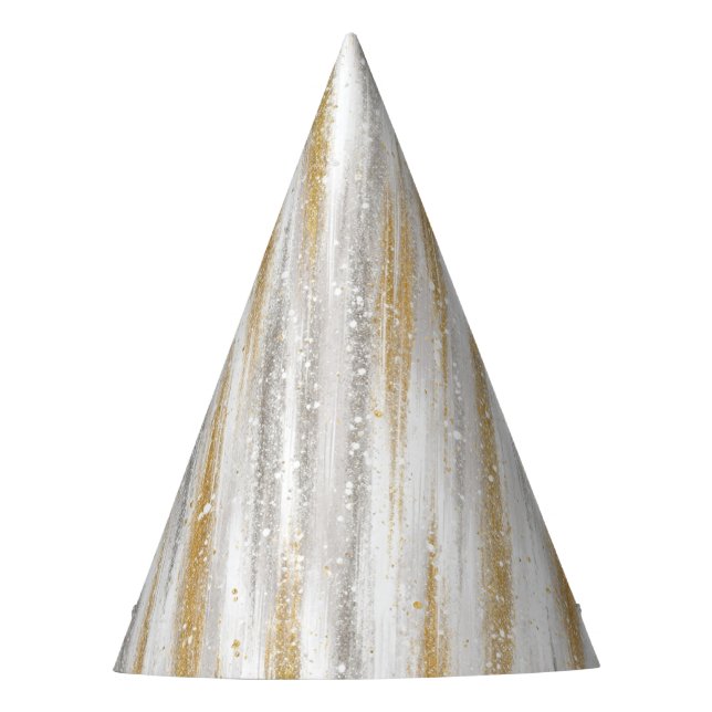 Chapeaux De Fêtes New Year's Eve Silver Gold Stripes Celebration (Devant)