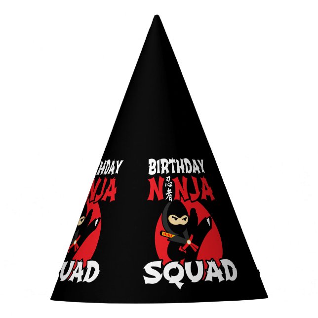 Chapeaux De Fêtes Ninja Anniversaire Thème de fête - Anniversaire Ni (Devant)