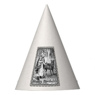 Chapeaux De Fêtes Noir Blanc encadré Anniversaire Rouge Chaperon d'é