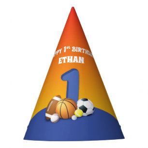 Chapeaux De Fêtes Nom personnalisé Garçon 1er anniversaire Balles