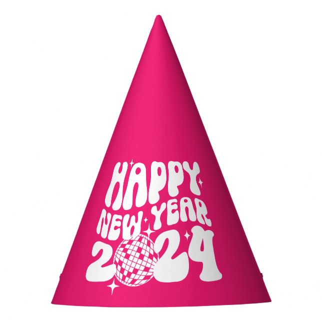 Chapeaux De Fêtes Nouvel An Pink Disco (Devant)