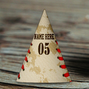Chapeaux De Fêtes Numéro de base-ball Vintage personnalisé Rétro