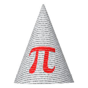 Chapeaux De Fêtes Numéro rouge d'origine pi jour symbole mathématiqu