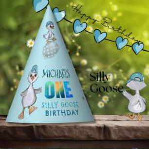 Chapeaux De Fêtes Oie bête 1er anniversaire Blue Boy's
