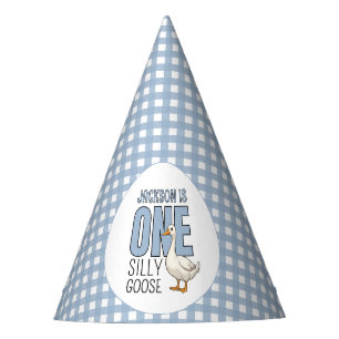 Chapeaux De Fêtes Oie Ridicule Bleue Moderne Personnalisée Premier A