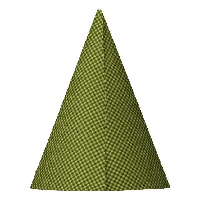 Chapeaux De Fêtes Olive Green En vichy PAPIER CASQUETTES (Dos)