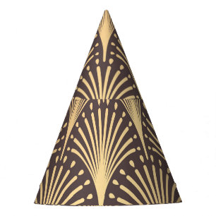 Chapeaux De Fêtes Or Art Déco : Luxe géométrique minimaliste