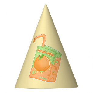 Chapeaux De Fêtes Orange Juice Box fête d'anniversaire