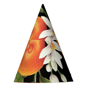 Chapeaux De Fêtes Oranges dessinées à la main : Illustration Florale