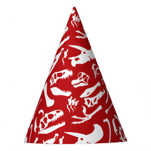 Chapeaux De Fêtes Os de dinosaure (rouges)