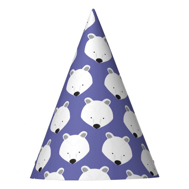 Chapeaux De Fêtes Ours polaire mignon animal pourpre (Devant)