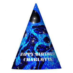 Chapeaux De Fêtes Paillettes scintillantes bleu cosmique et vibrant